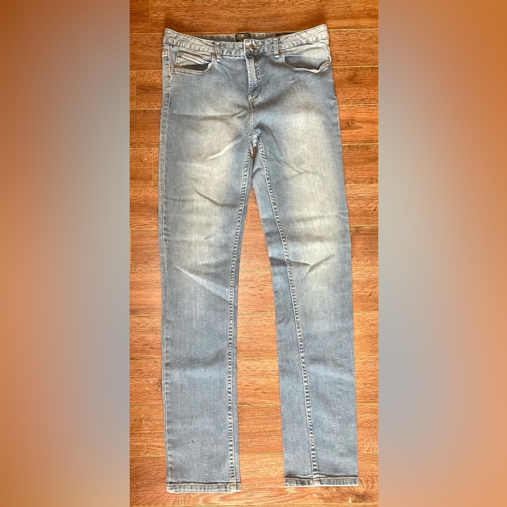 OBEY Propaganda tight stretch straight leg blue Denim Jeans